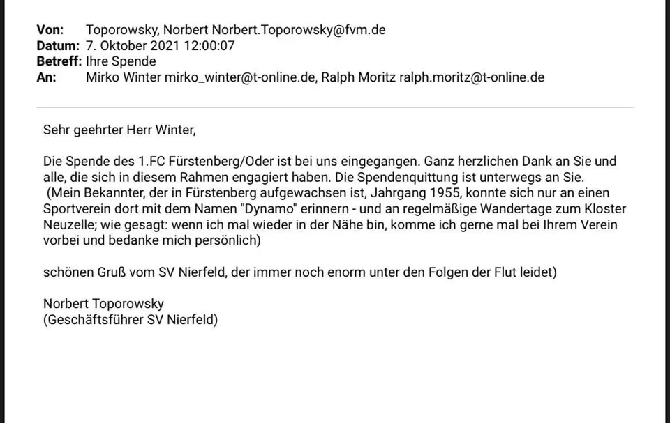 Spendenaktion für einen betroffenen Fußballverein – Bild 3